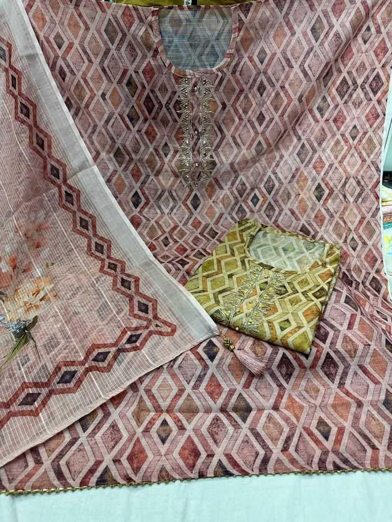 pr vodka comfy wear jaipuri print linen cotton unstitch suit