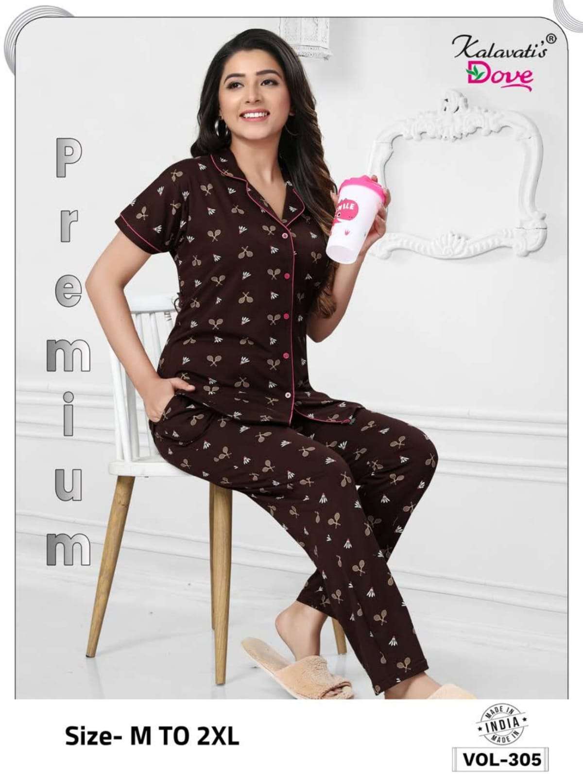 premium vol 305 by kalavati dove new launch readymade night wear