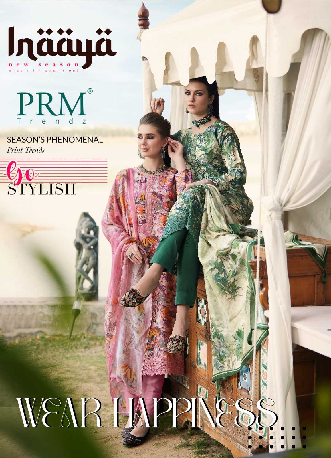 prm trendz inaaya pakistani muslin silk festive collection dress material