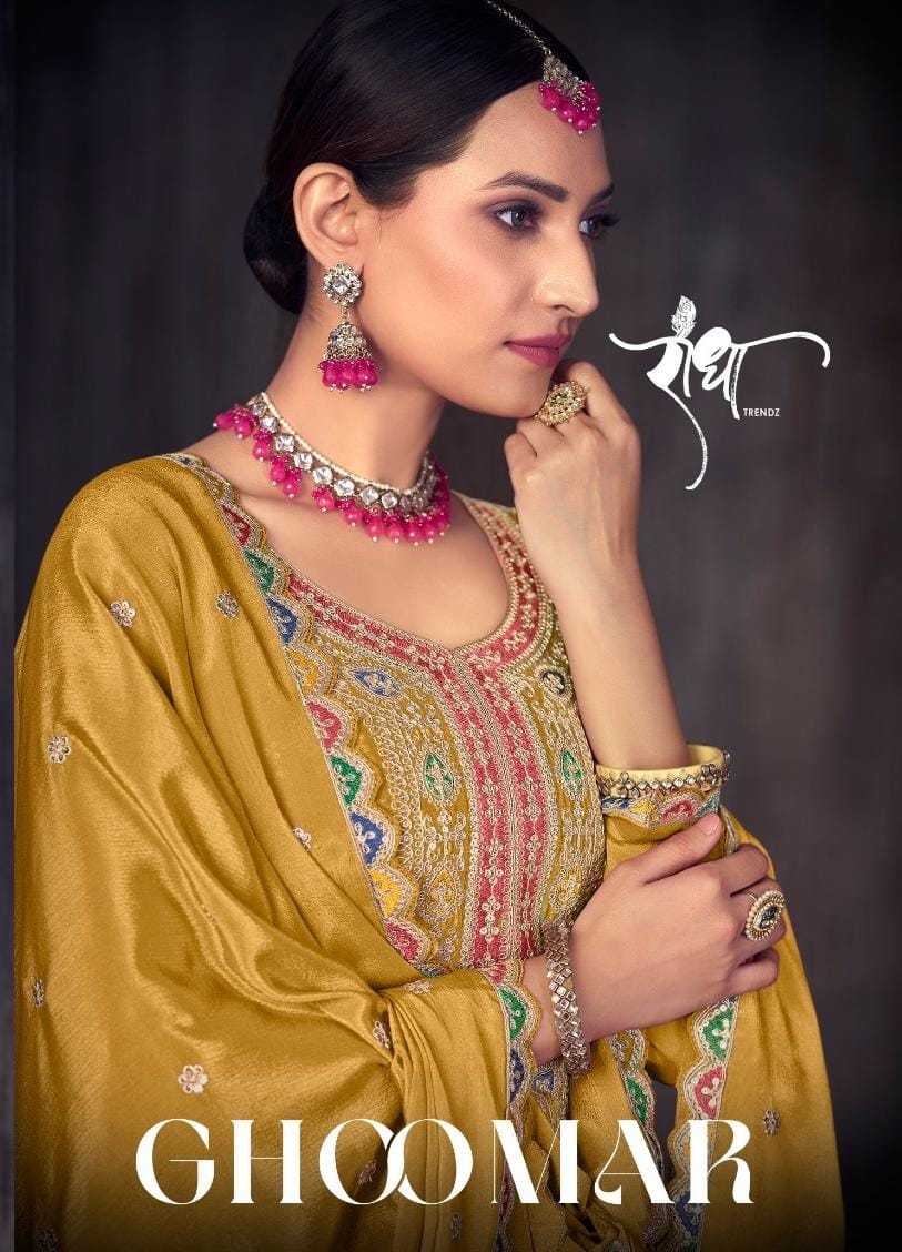 radha trendz ghoomar function wear traditional readymade kurti skirt dupatta