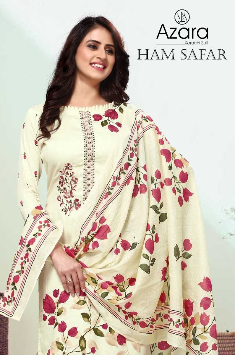 radhika fashion azara hum safar karachi print fancy unstitch suit