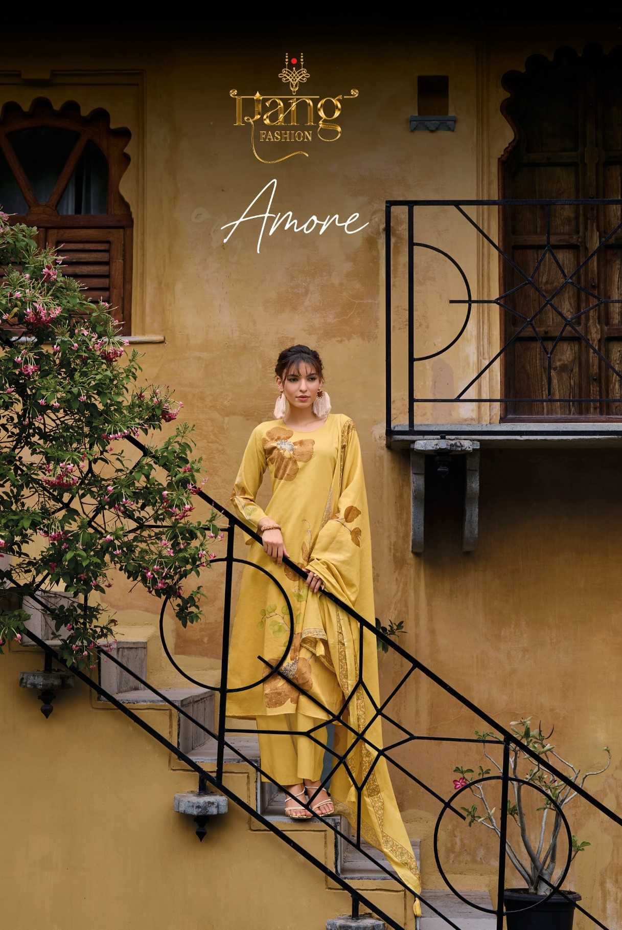 rang fashion amore classy look cotton lawn fancy unstitch suit