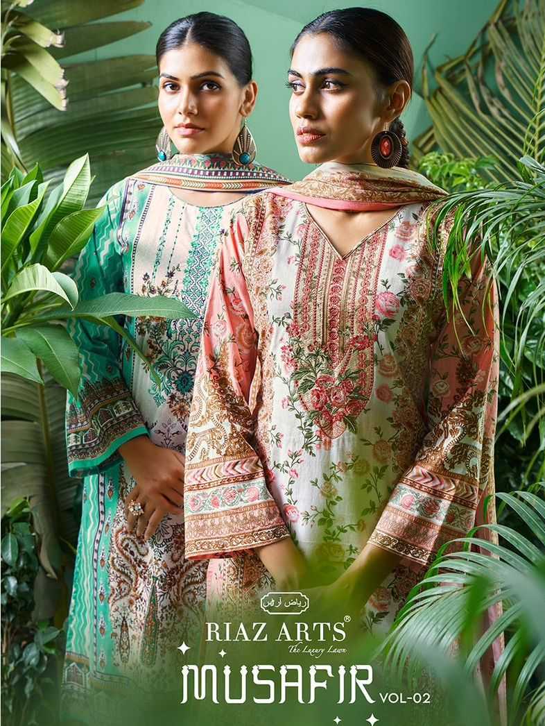 riaz artz musafir vol 2 amazing pakistani unstitch salwar suit 