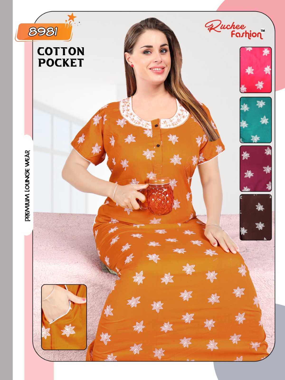 ruchee fashion cotton pocket part 3 comfy nighty collection