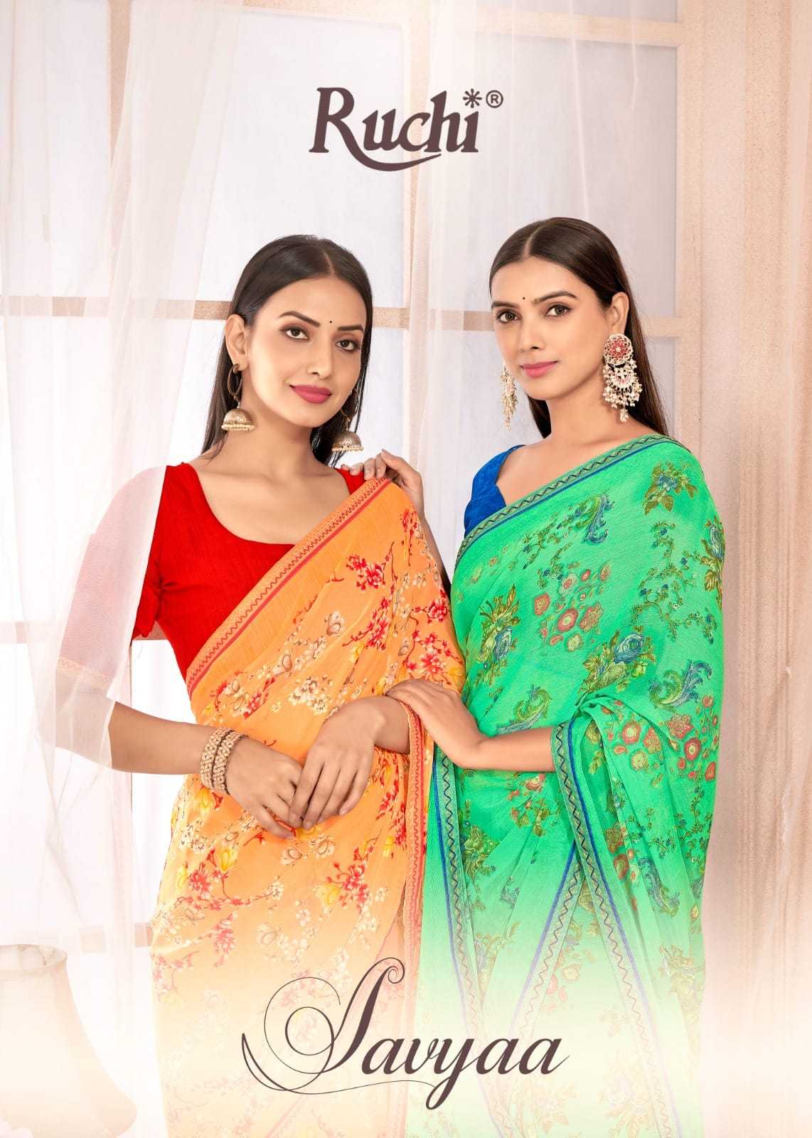 ruchi savyaa vol 2 latest casual wear chiffon sarees collection