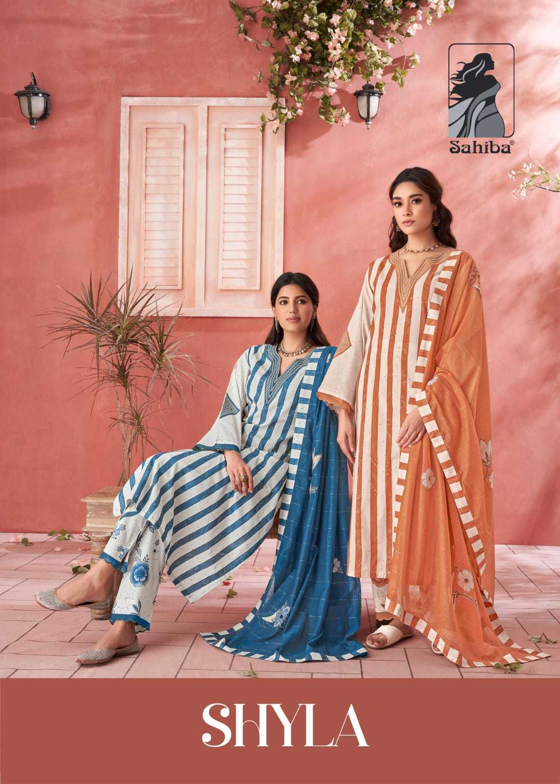 sahiba shyla fancy cotton lawn printed unstitch salwar kameez