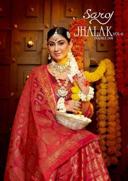 saroj jhalak vol 6 elegant organza sarees supplier