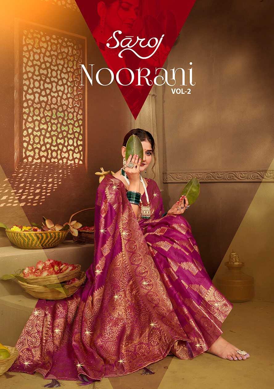 saroj noorani vol 2 function wear khadi organza sarees supplier