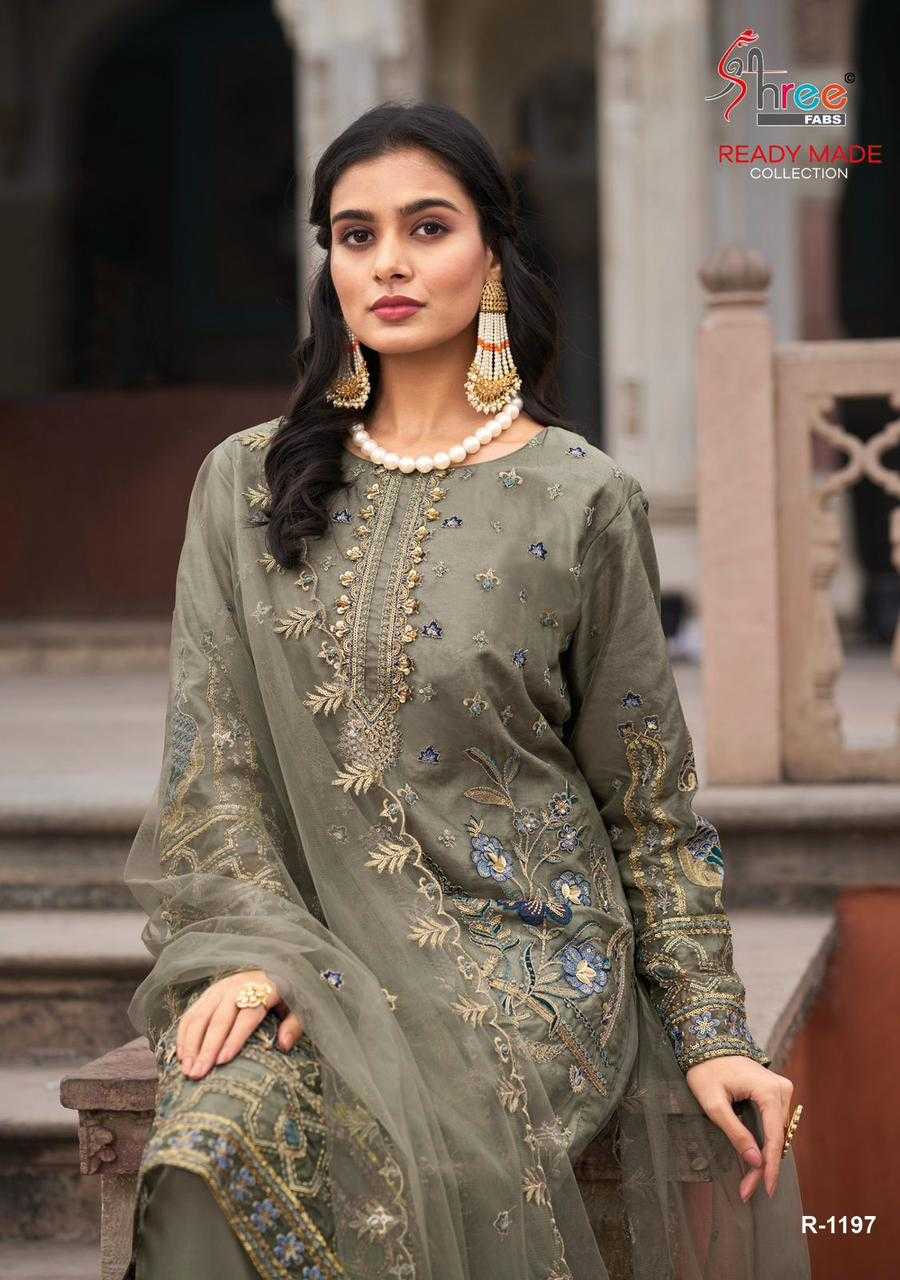 shree fabs r 1197 latest embroided readymade pakistani salwar kameez 