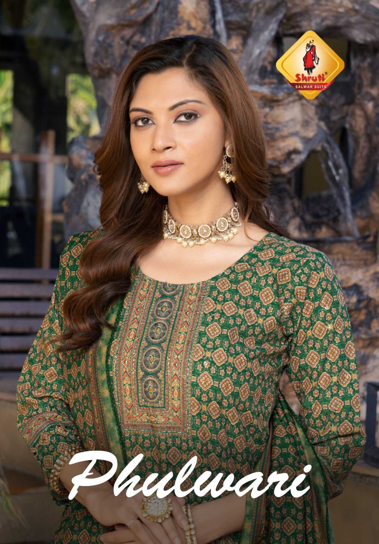 shruti phulwari cotton digital print readymade kurti pant dupatta