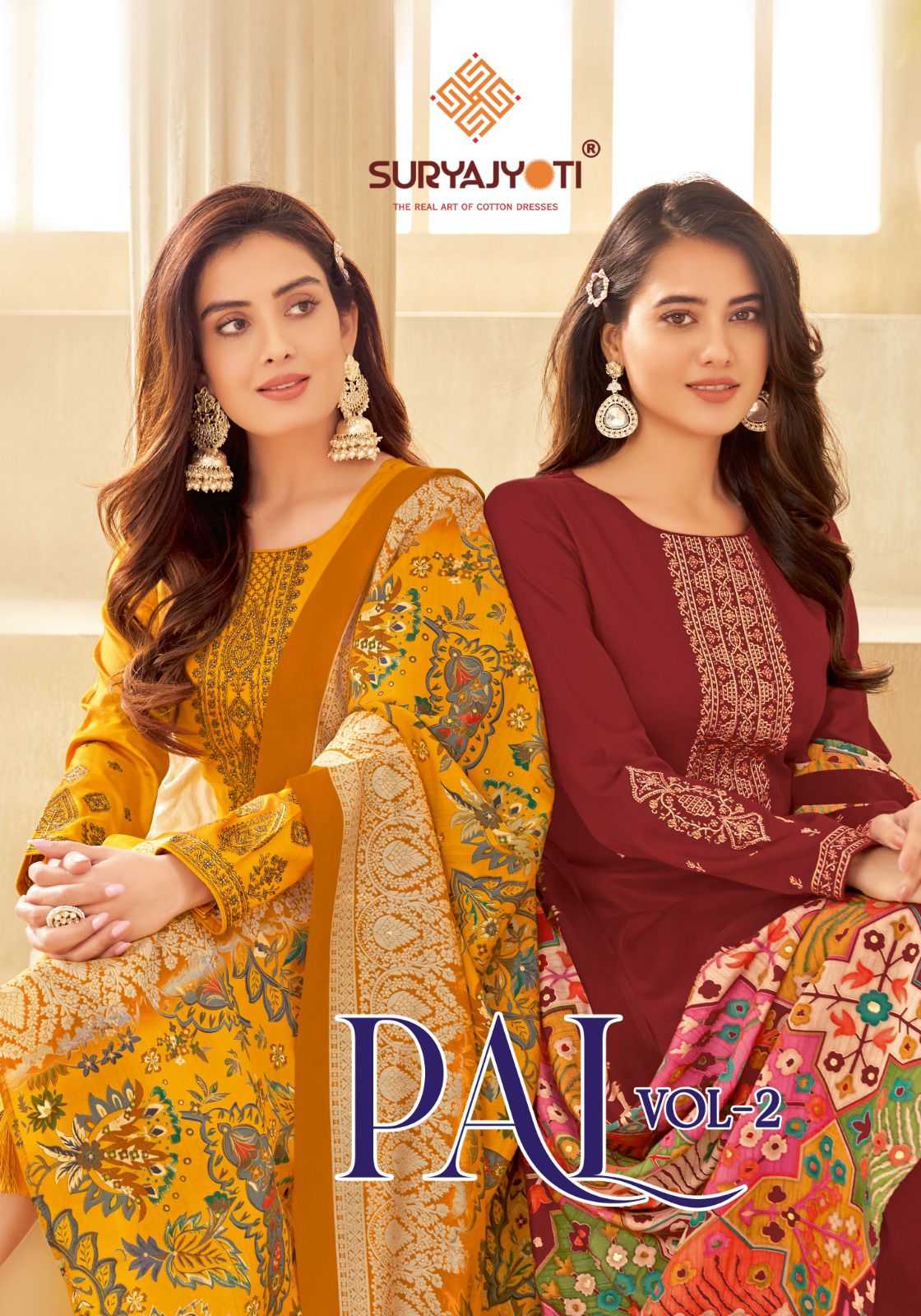 suryajyoti pal vol 2 jaam satin unstitch diamond work salwar suit 