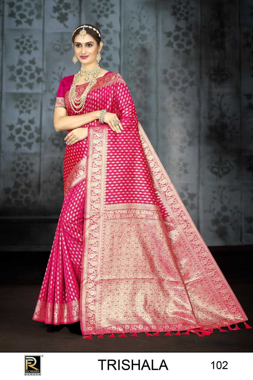 TRISHALA  BY RANJNA SAREE BANARASI SILK PREMIUM FABRICS SUPER HIT COLLECTION SAREES