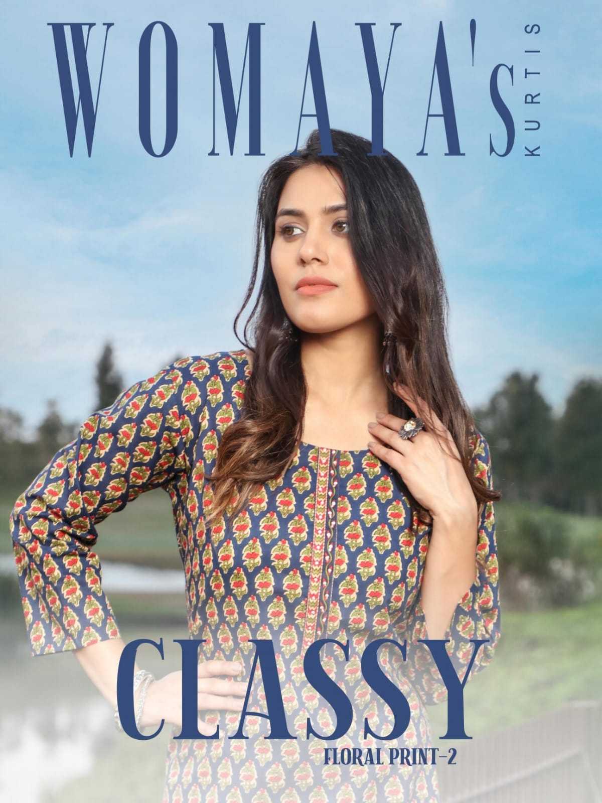 womaya classy floral print vol 2 stylish readymade kurti with pant 