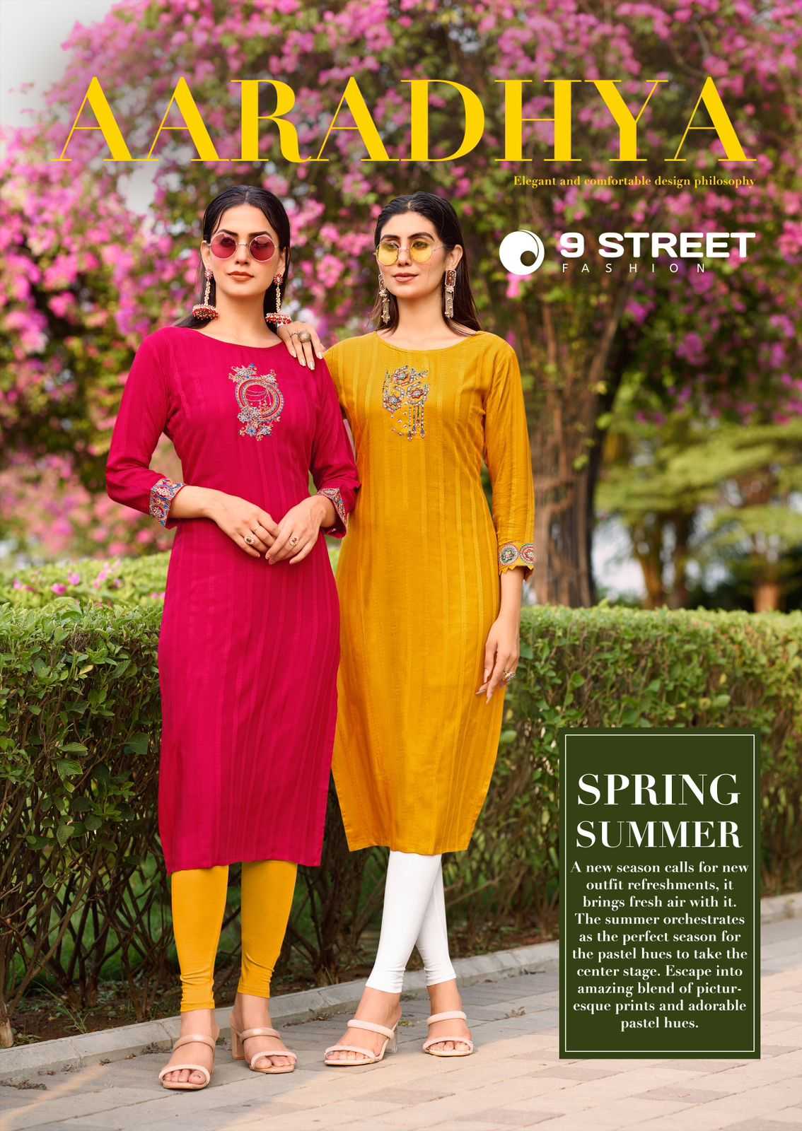 9street aaradhya fashionable designer rayon weaving full stitch long kurti