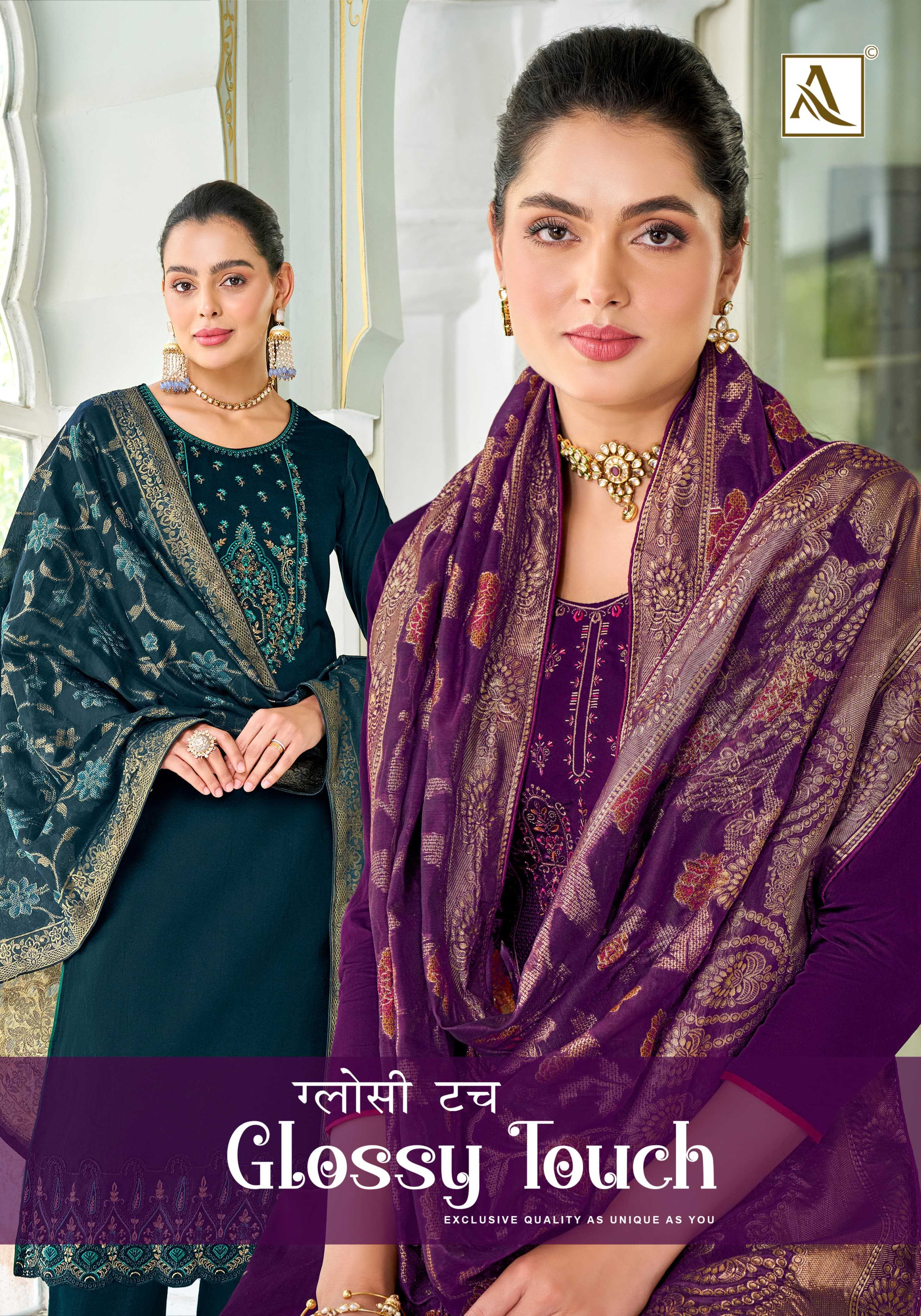 alok suit presents glossy touch amazing look fancy salwar suit material