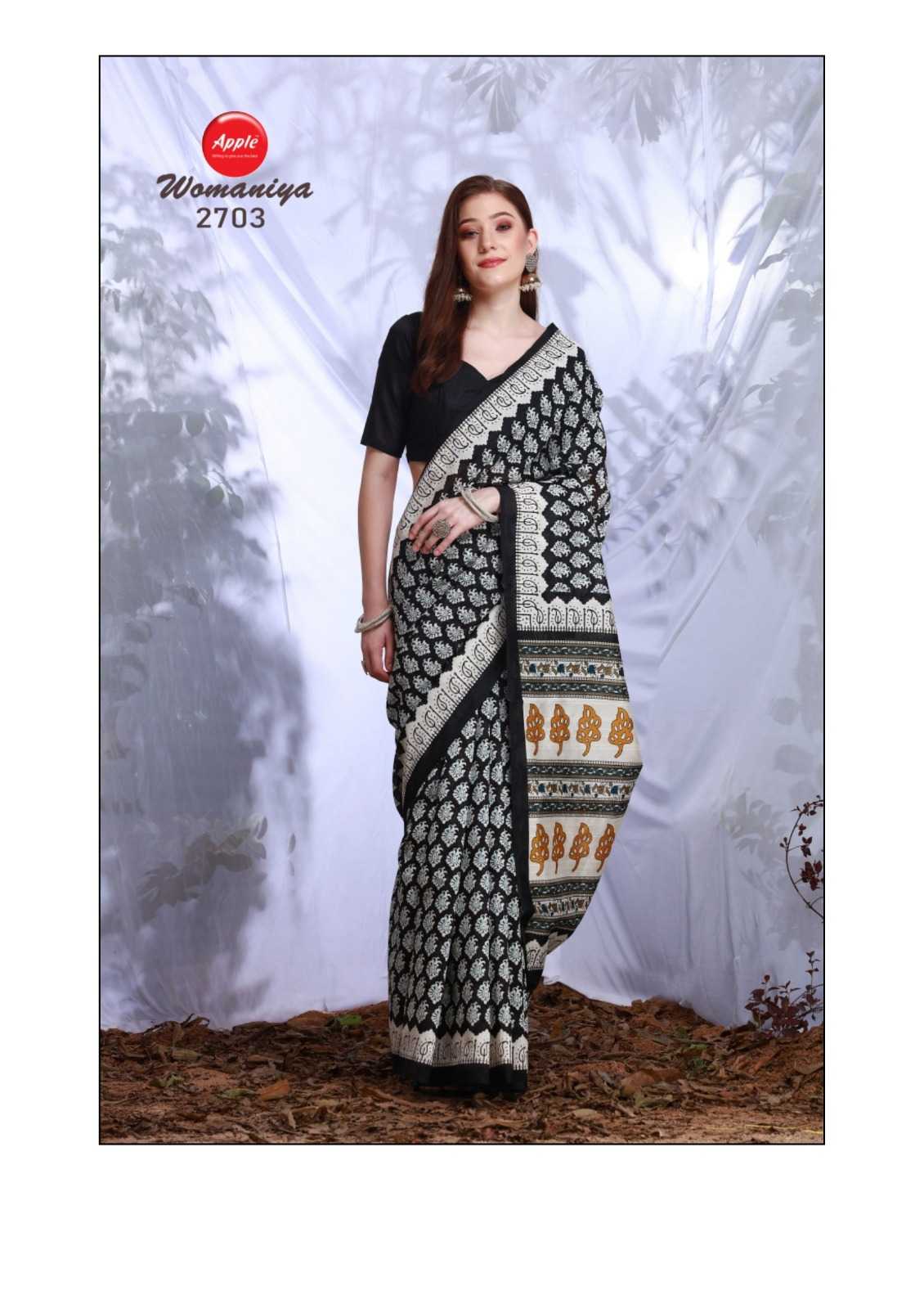 apple womaniya black berry vol 27 fancy bhagalpuri saree online supplier