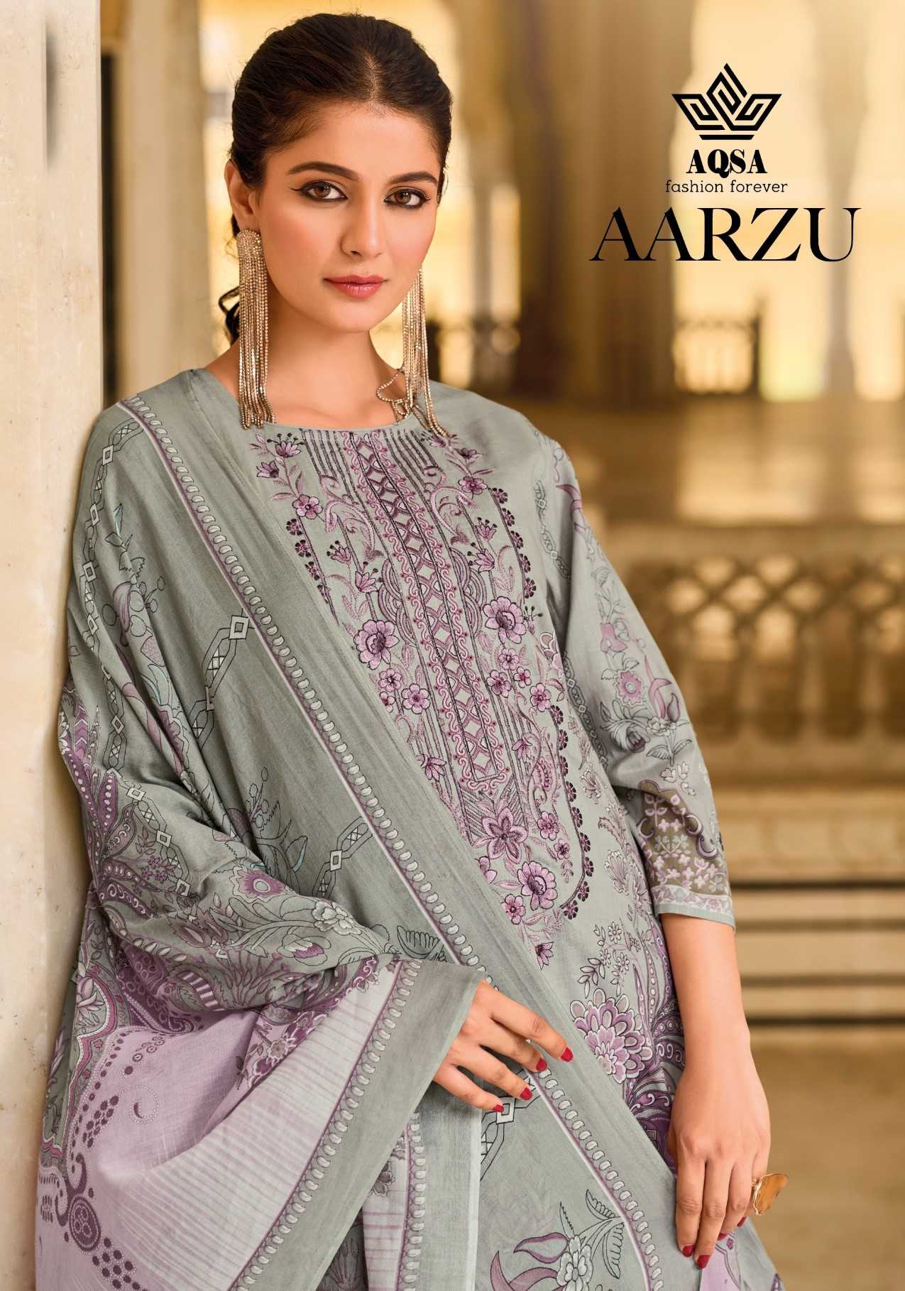 aqsa presents aarzoo simple pakistani style salwar suit dress material