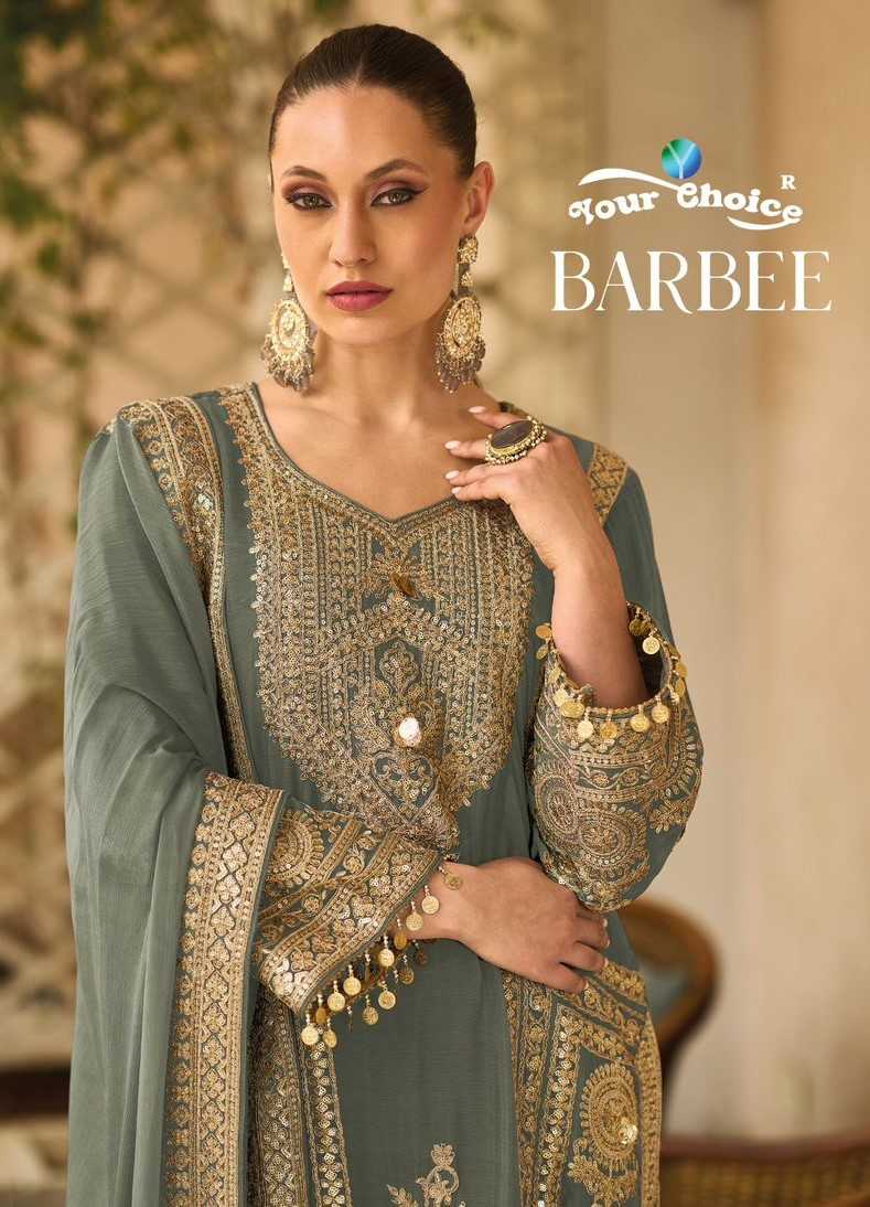 barbee by your choice hit design chinon indian pakistani readymade salwar kameez