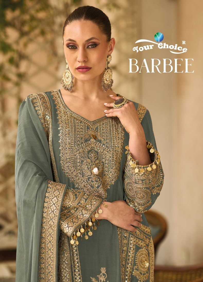 barbee by your choice hit design chinon indian pakistani readymade salwar kameez