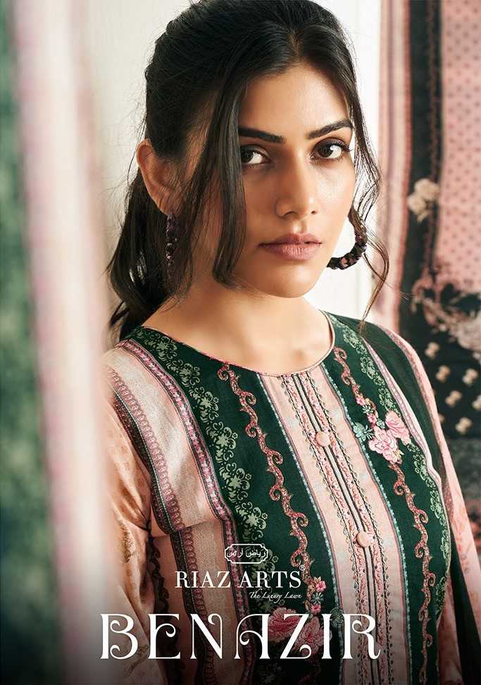 benazir by riaz arts simple Pakistani pure karachi lawn camric salwar suit