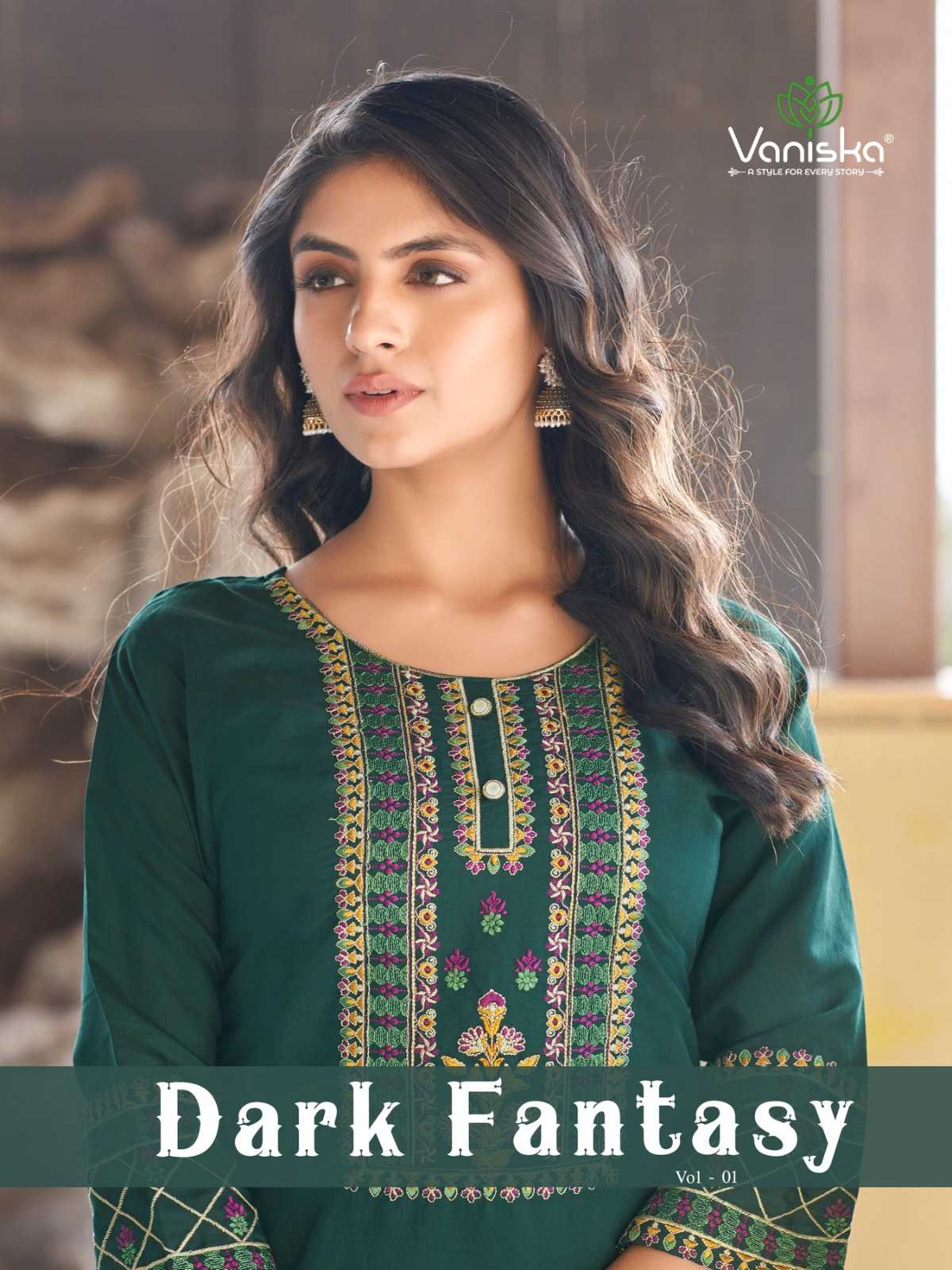 colourpix vaniska dark fantasy vol 1 daily use roman silk readymade kurti