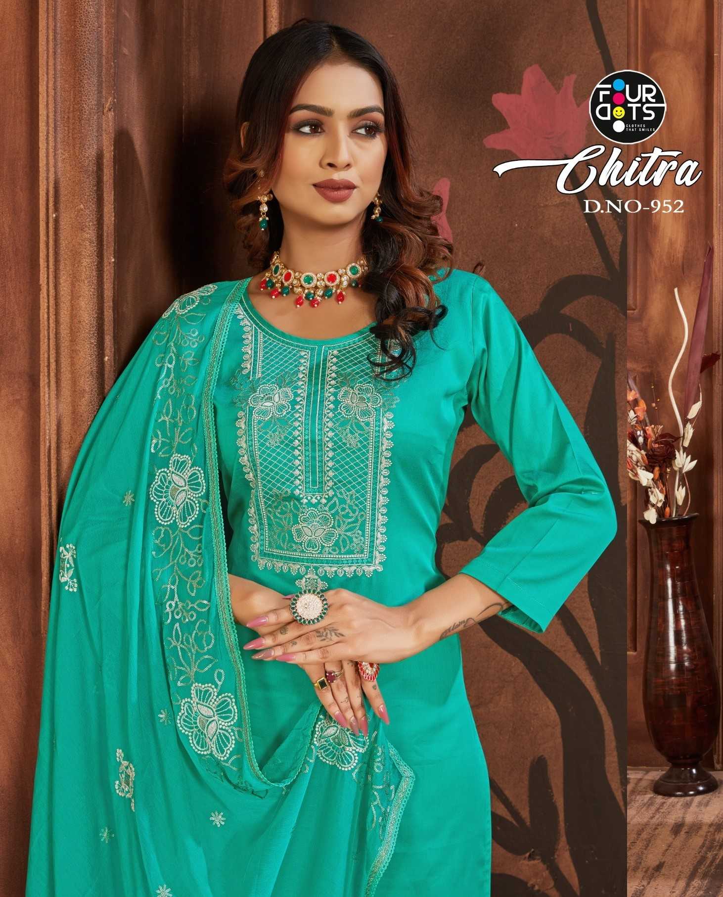 fourdots chitra 951- 954 amazing jam silk cotton unstitch salwar kameez