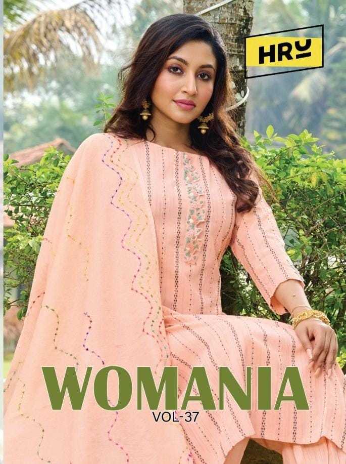 hru womania vol 37 readymade stylish design cotton viscose salwar kameez