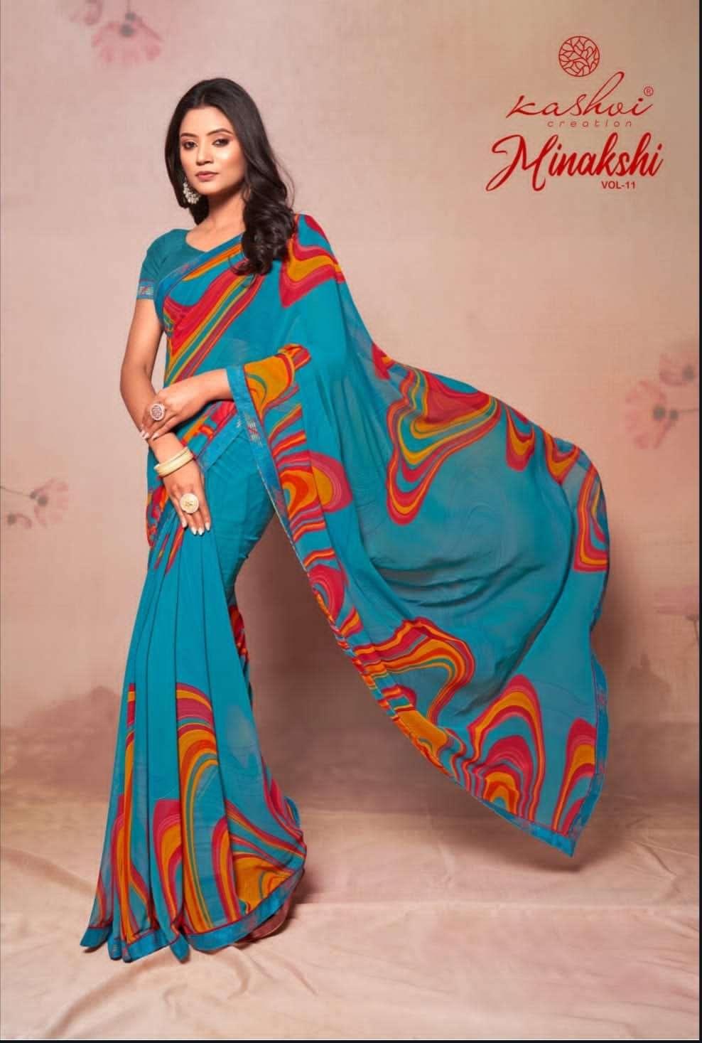 kashvi creation minakshi vol 11 present georgette saree in new trendy design 