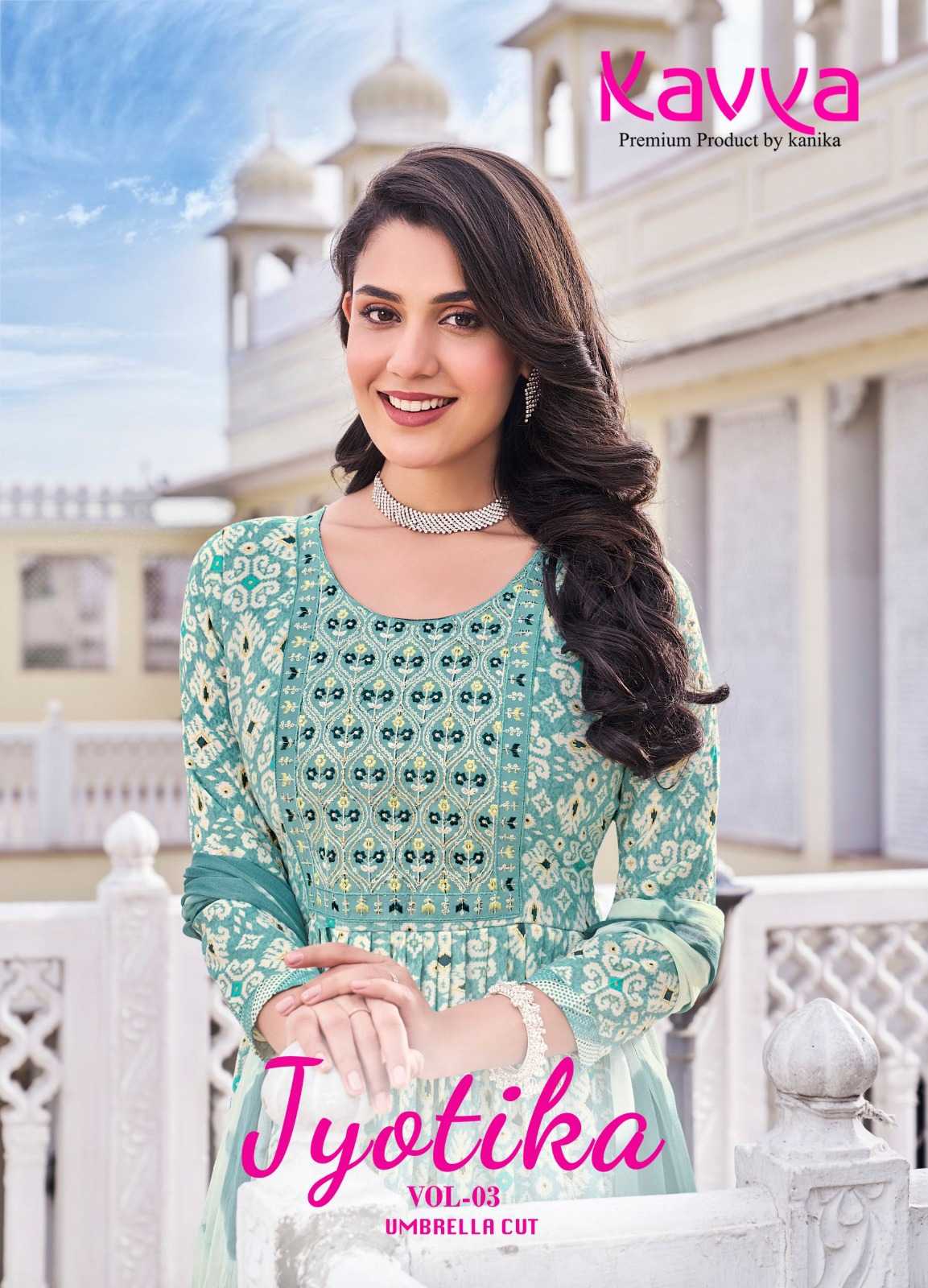 kavya presents jyotika vol 3 fashionable umbrella cut full stitch capsule salwar suit