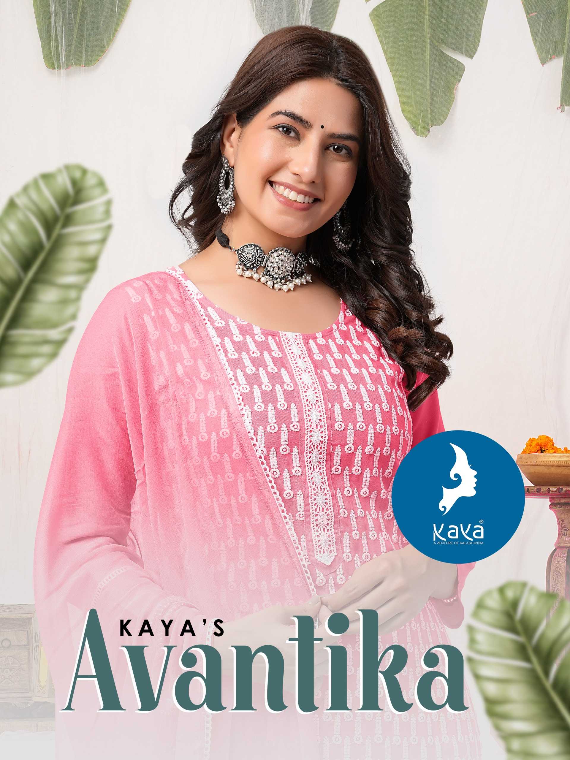kaya avantika readymade casual wear rayon salwar kameez wholesaler