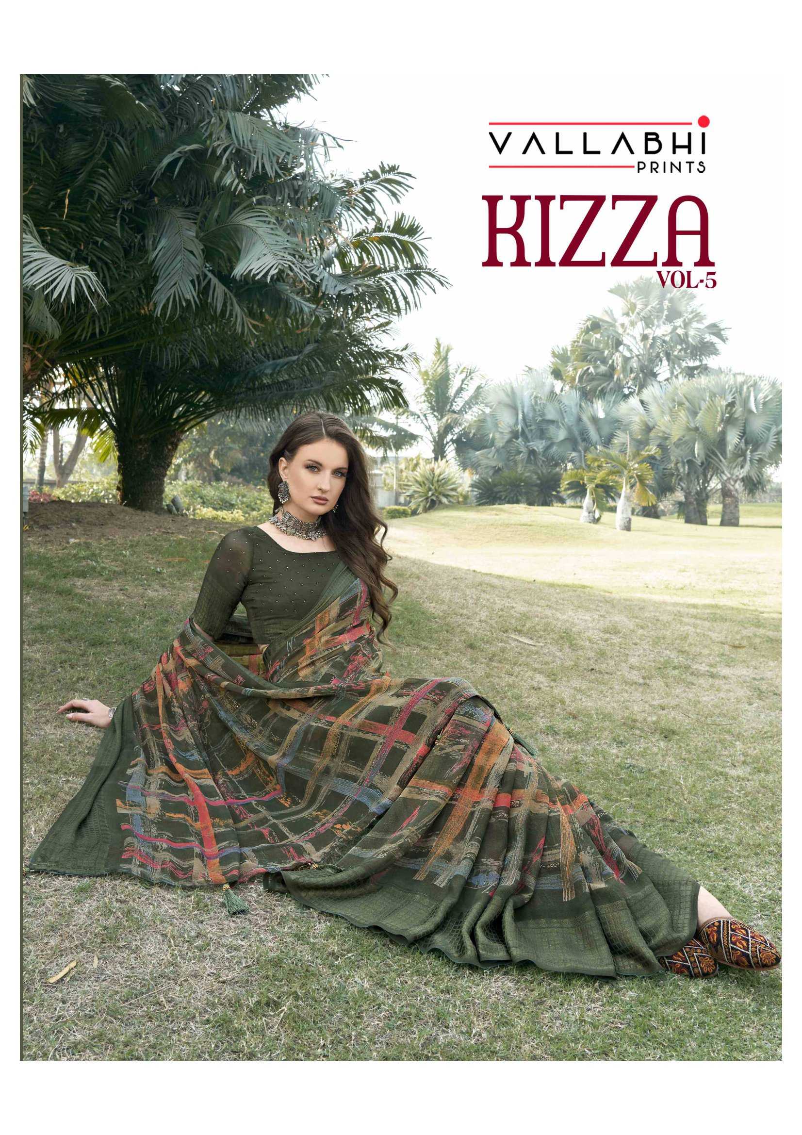 kizza vol 5 by vallabhi prints fancy georgette saree exports