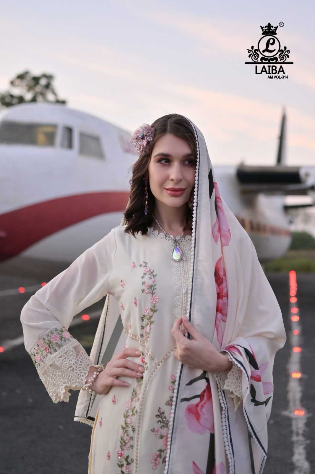 laiba the designer am vol 314 wedding wear georgette fully stitch salwar kameez