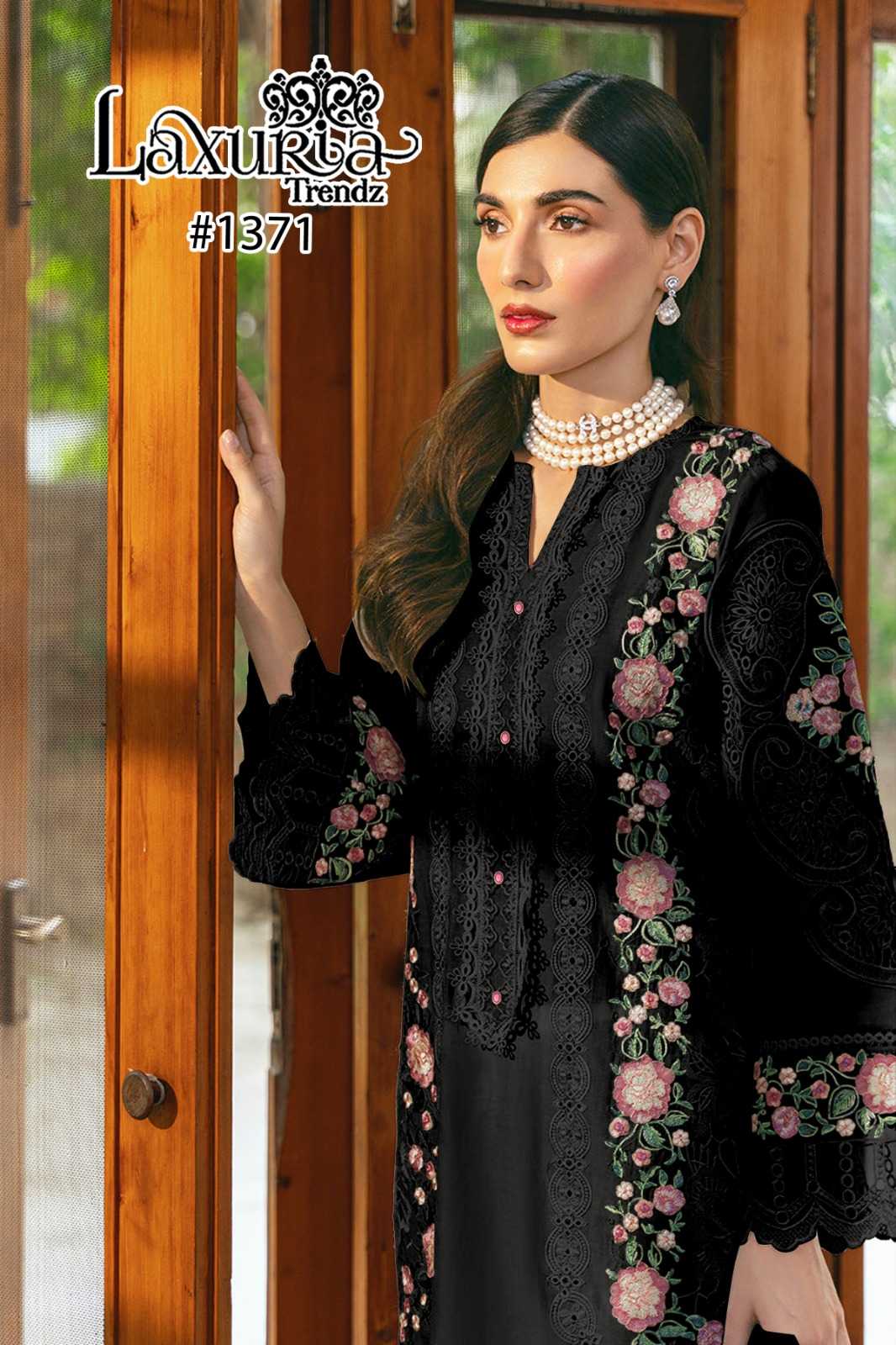 laxuria trendz 1371 ethnic style faux georgette pakistani full stitch salwar suit 