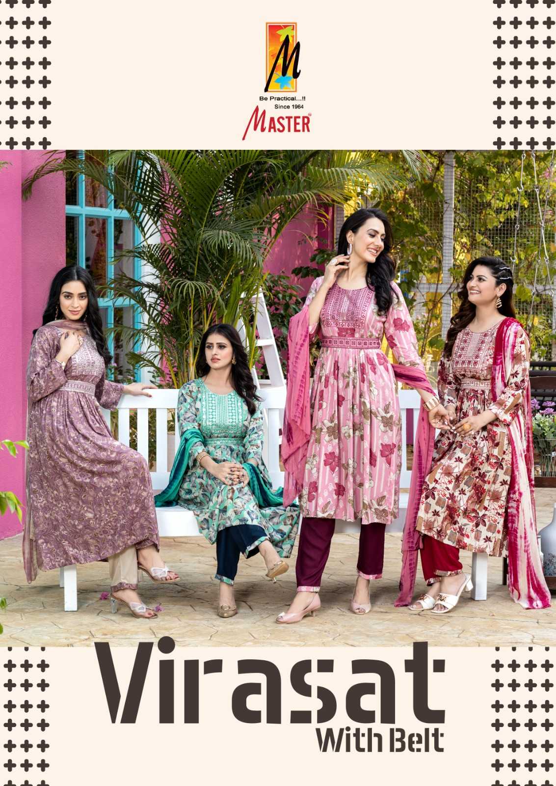 master by virasat casual dress rayon with belt fully stitch salwar kameez