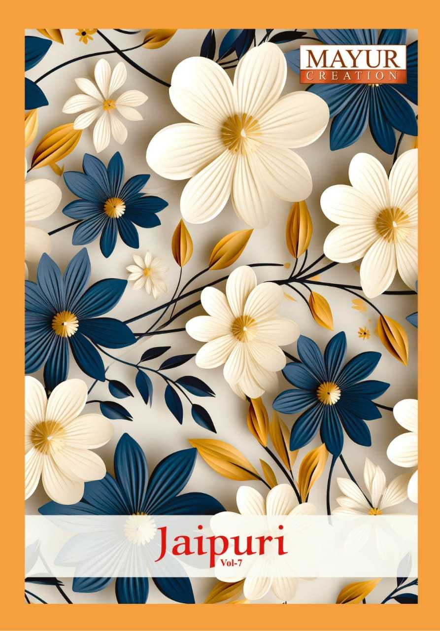 mayur creation jaipuri vol 7 regular use fully stich pure cotton printed salwar suit