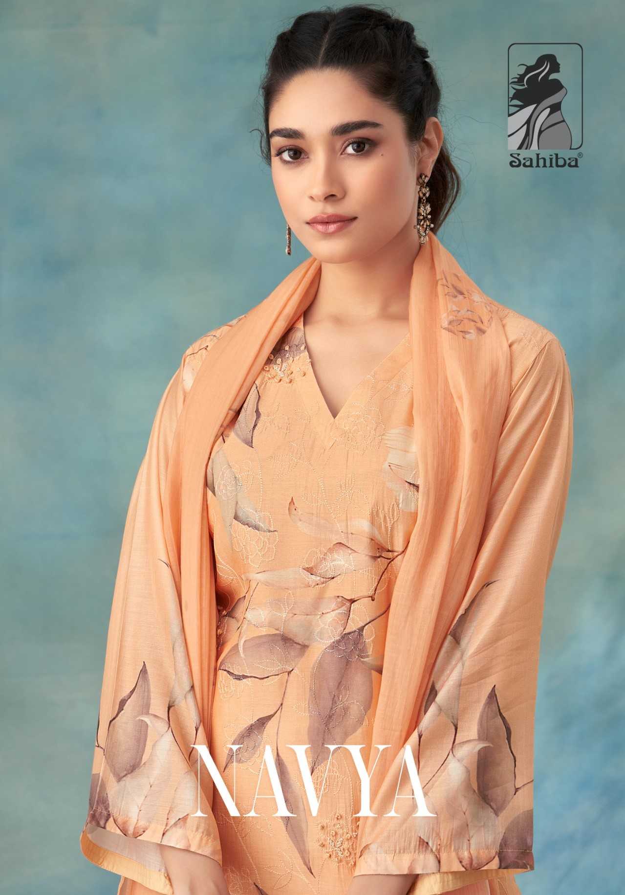 navya by sahiba premium ethic style pure dhakamal salwar suit dress material