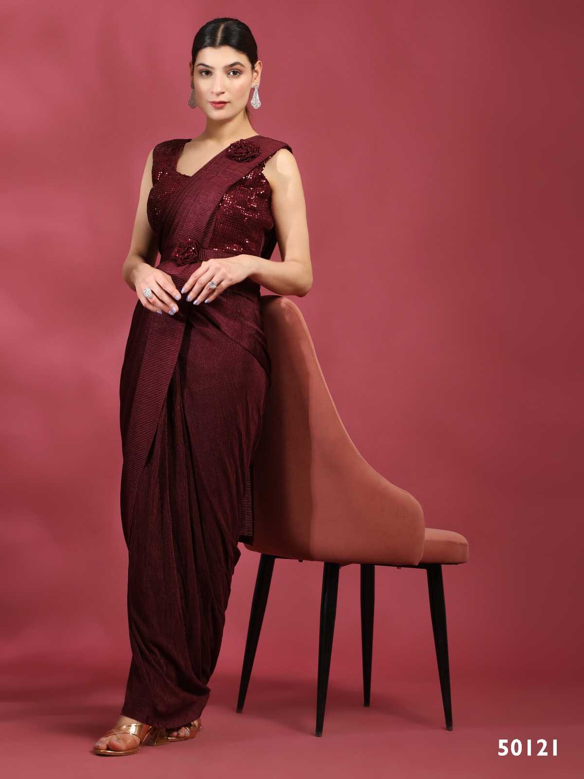 nirvana vol 2 by mahotsav hit design imported crush silk saree with stitch blouse