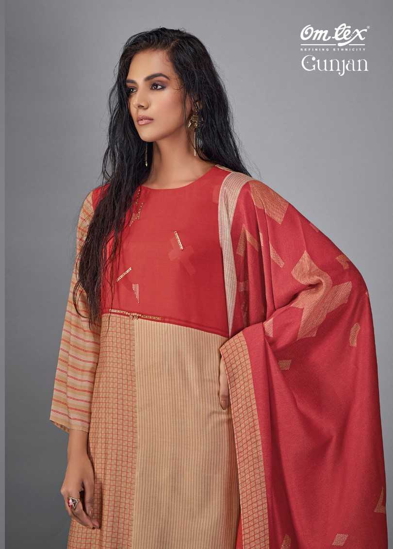 omtex presents gunjan exclusive premium daisy silk salwar suit dress material