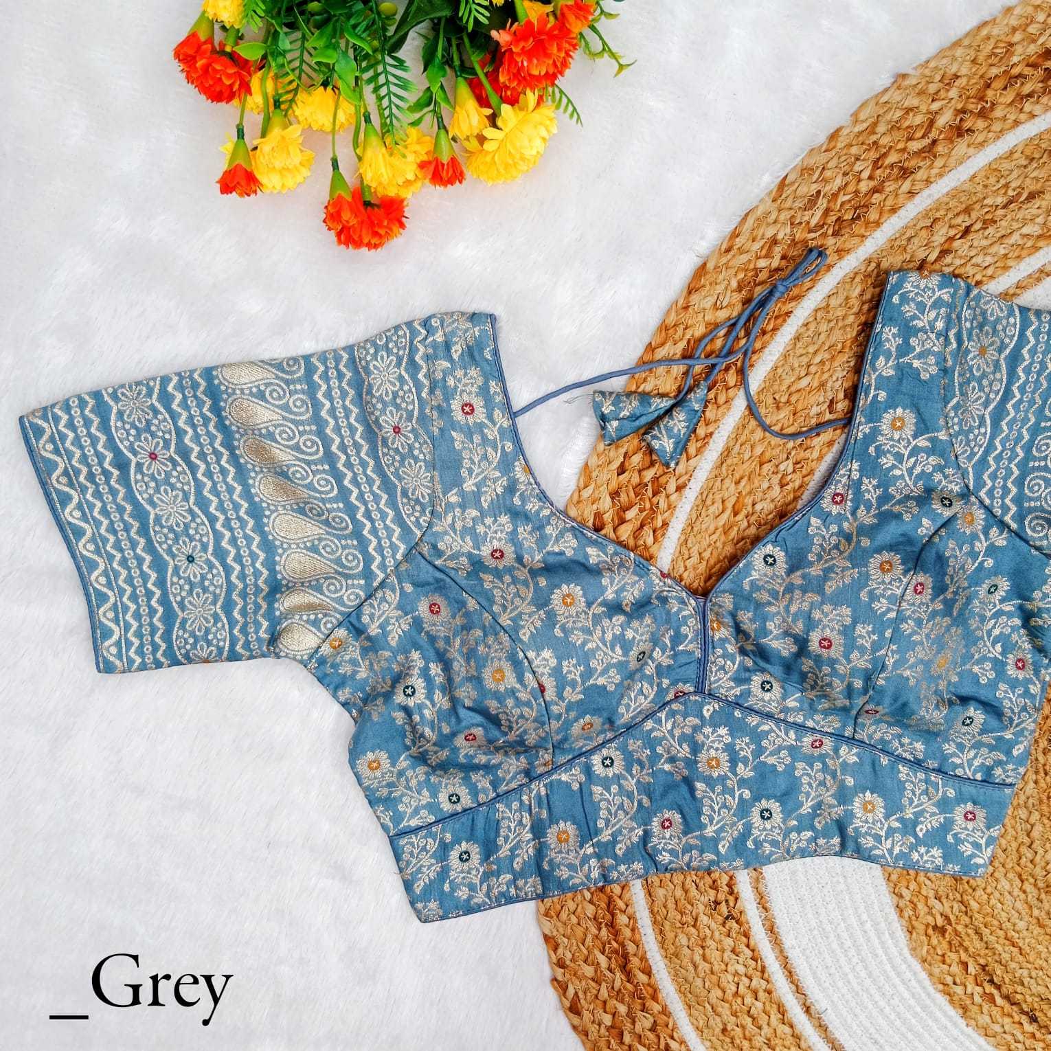 pr dola sabyasachi pure dola silk readymade blouse 