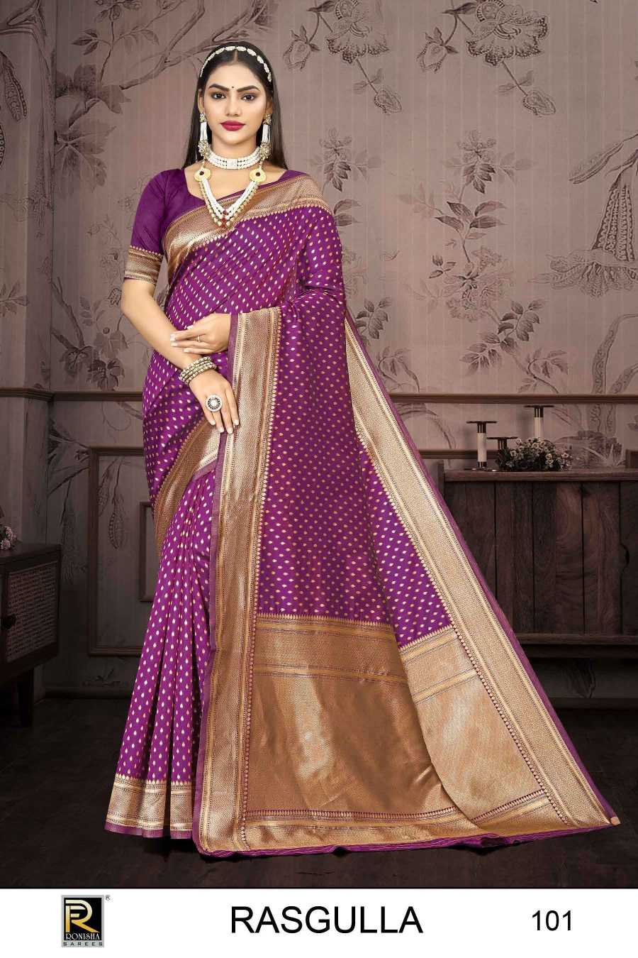 RASGULLA BY RANJNA SAREE BANARASI SILK PREMIUM FABRICS SUPER HIT COLLECTION SAREES