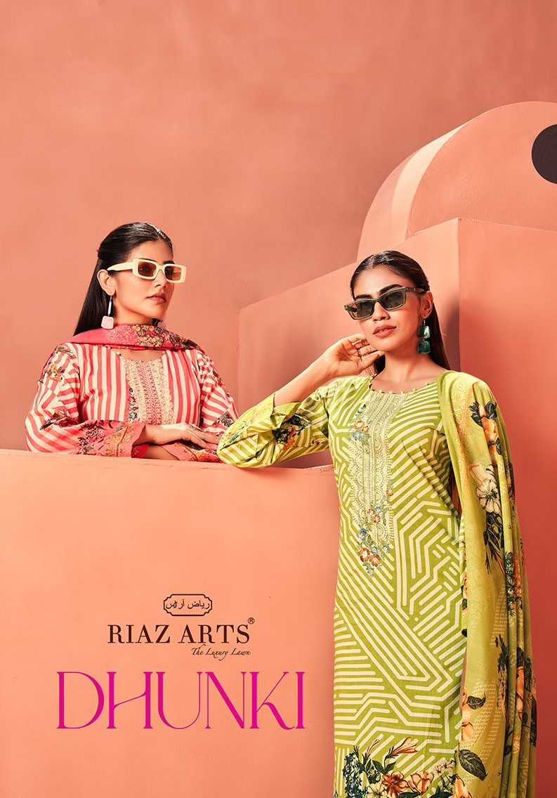  riaz arts dhunki simple design pure karachi lawn pakistani salwar kameez