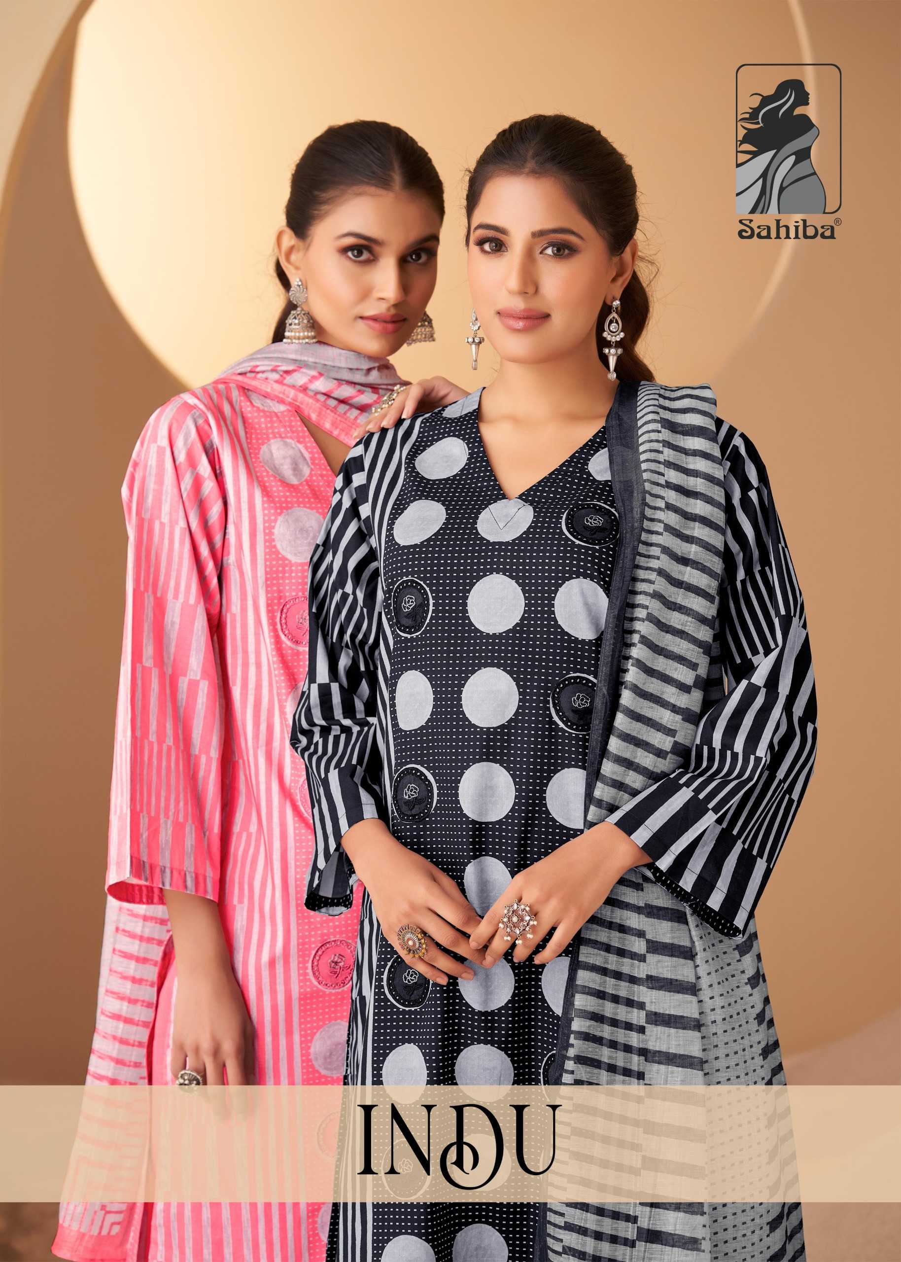 sahiba indu cotton lawn printed suits 