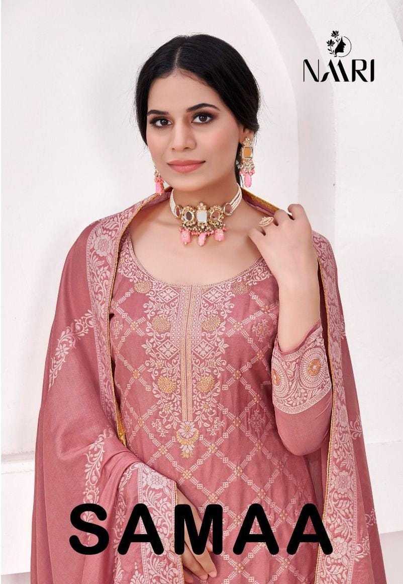  samaa by naari classy look pure muslin Jaccard salwar kameez dress material