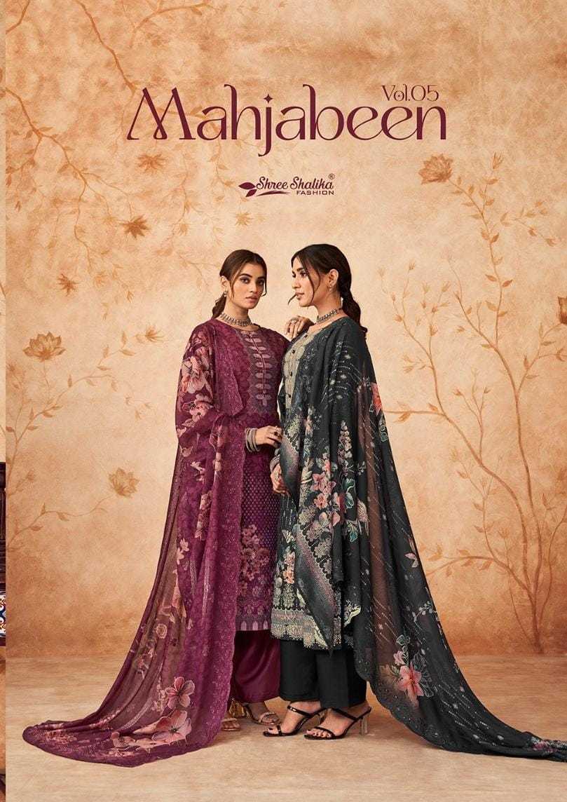shree shalika mahjabeen vol 5 lawn cotton exclusive suits