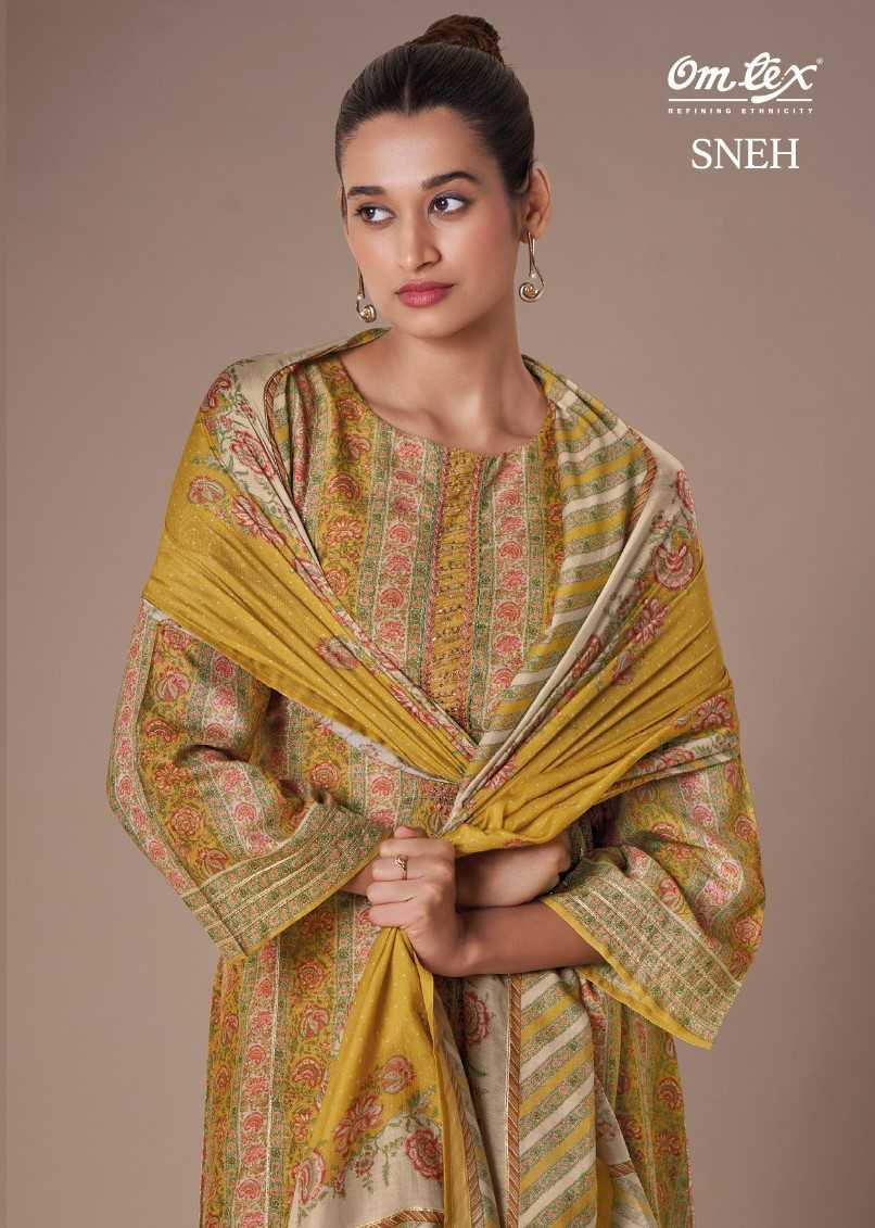 sneh by omtex comfortable muslin linen salwar kameez dress material