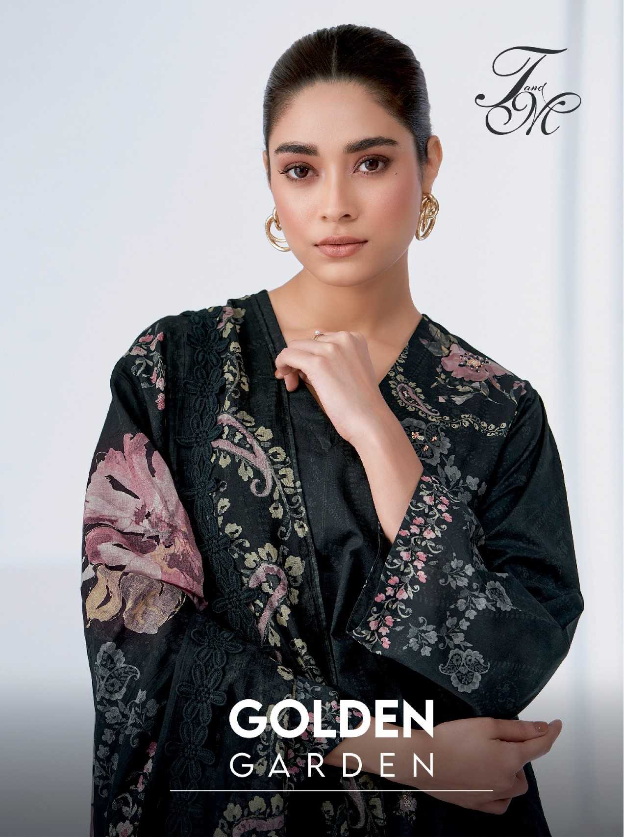 t and m golden garden amazing cotton lawn pakistani style salwar kameez