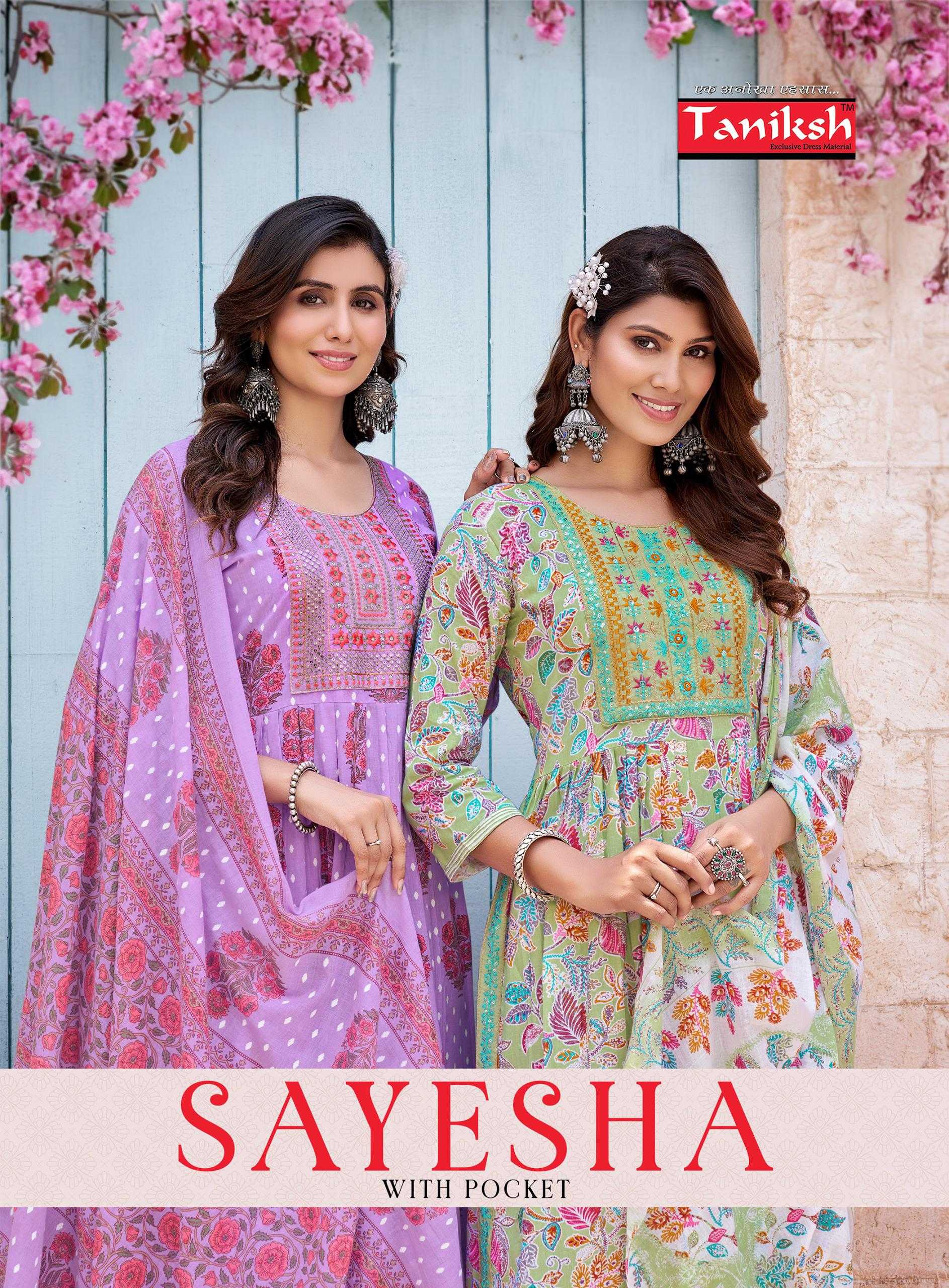 taniksh sayesha vol 1 readymade stylish cotton nyra cut style salwar kameez