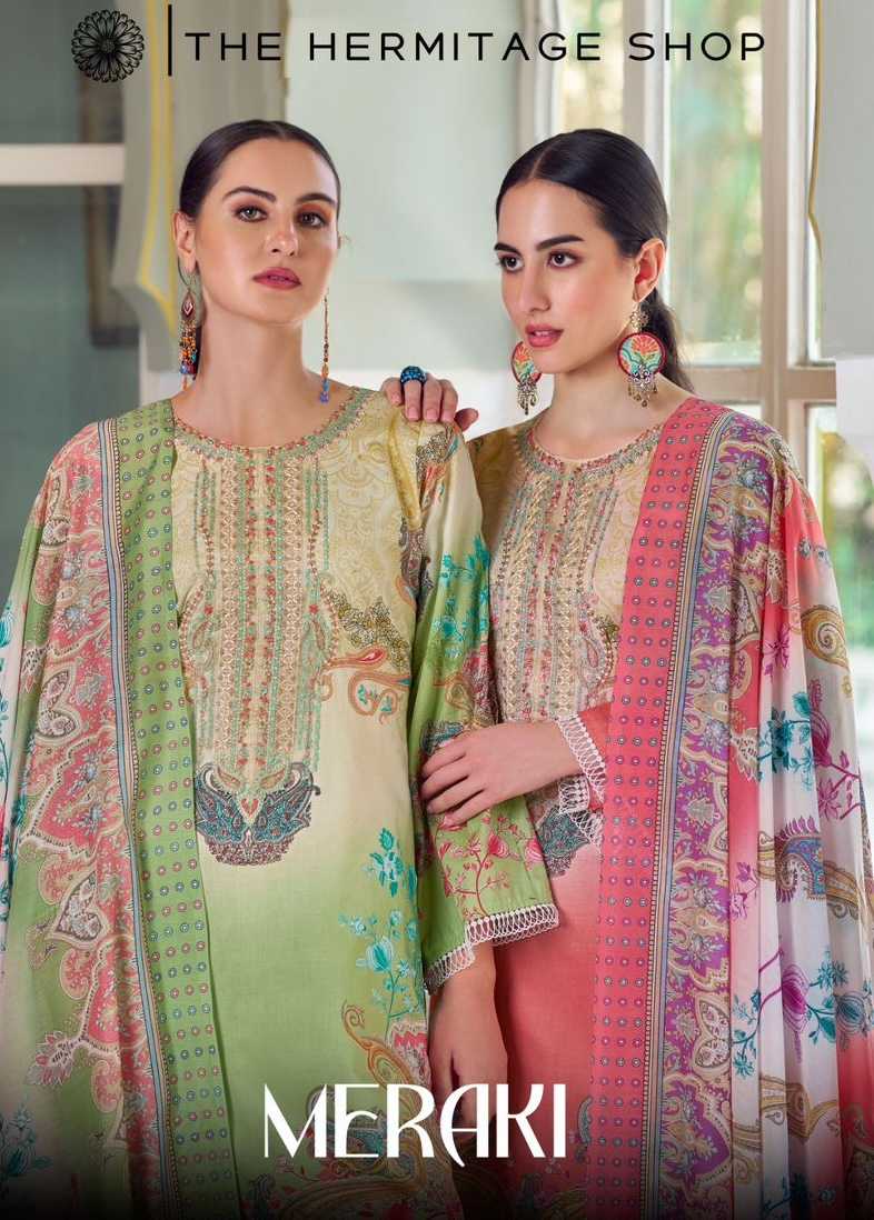 the hermitage meraki lawn karachi print ladies suits 