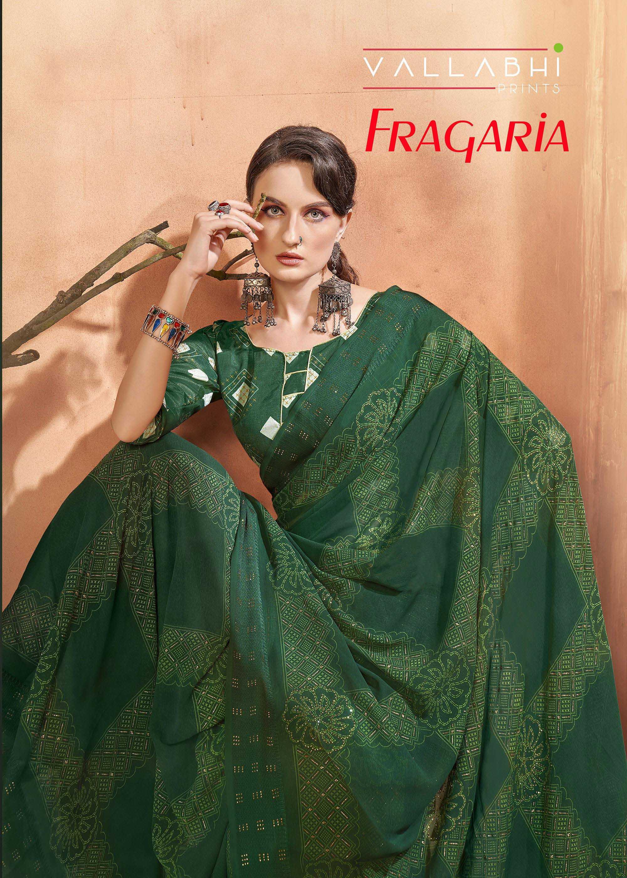 vallabhi prints fragaria 17611-17618 amazing georgette saree wholesaler