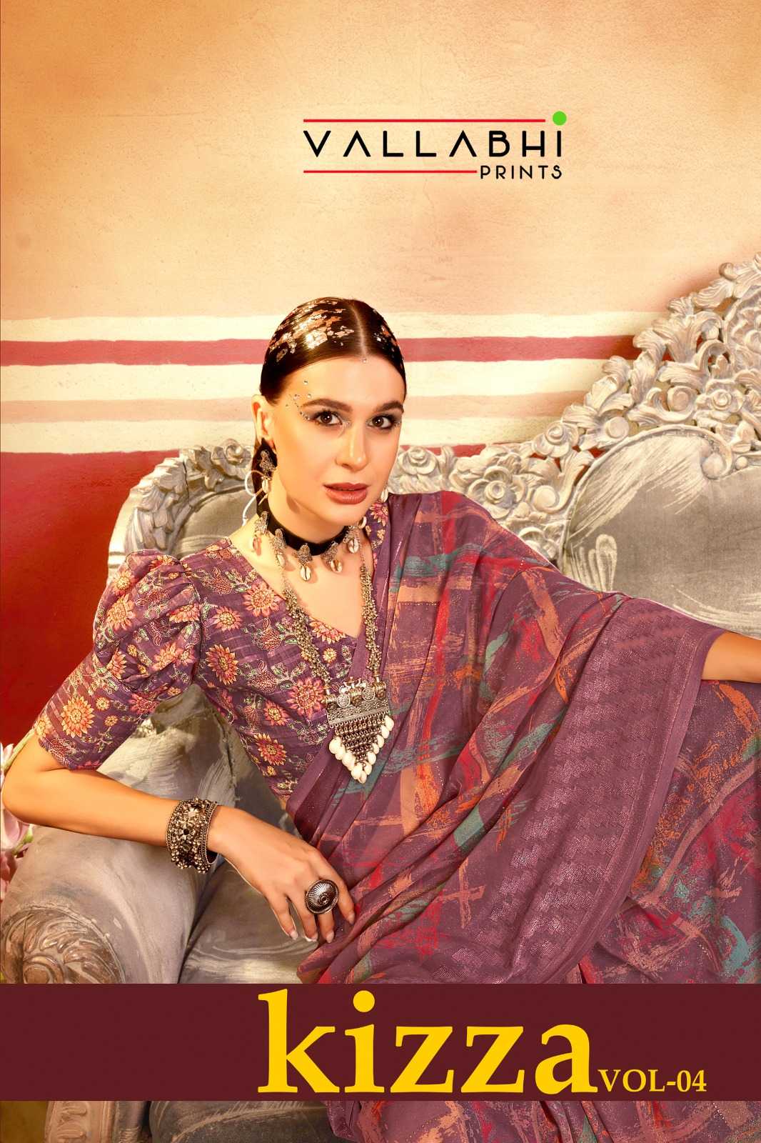 vallabhi prints kizza 4 function wear shimmer georgette saree exports 